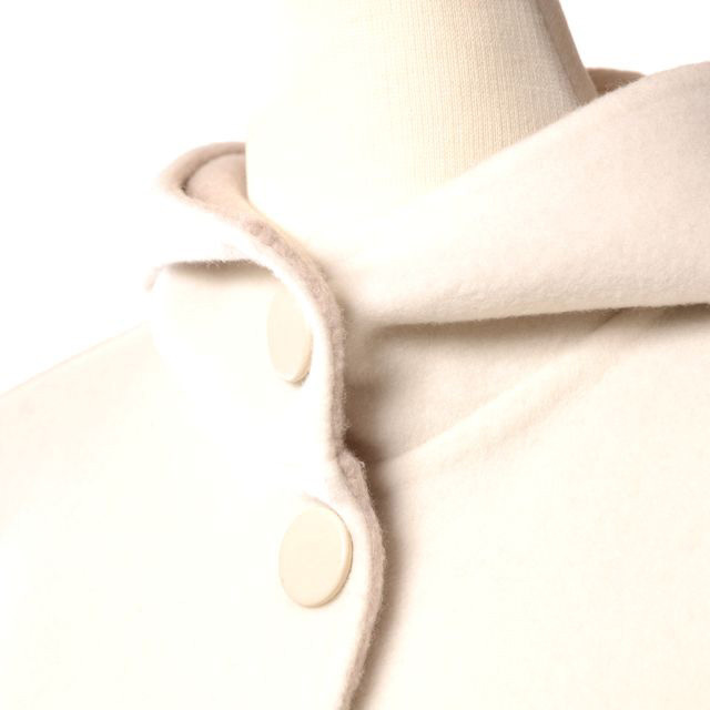 アニオナ AGNONA フード付きロングコート カシミア一枚仕立て