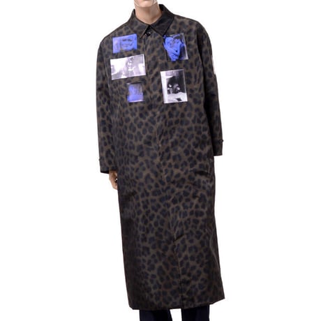 RAF SIMONS ラフシモンズ パッチプリントアニマルカーコート ナイロン カーキ