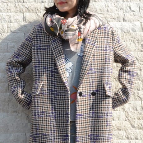 ファリエロサルティ Faliero Sarti Bacetti大判ストール モダールカシミア オールドオーキッド
