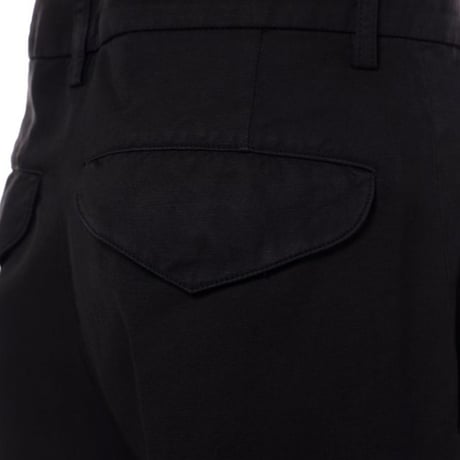 アスペジ ASPESI ワイドパンツ コットンリネン ブラック