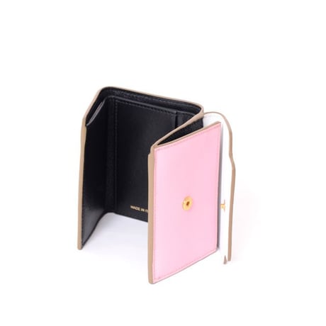 マルニ Marni 三つ折り財布 サフィアーノレザー リリィブラックキャンディ