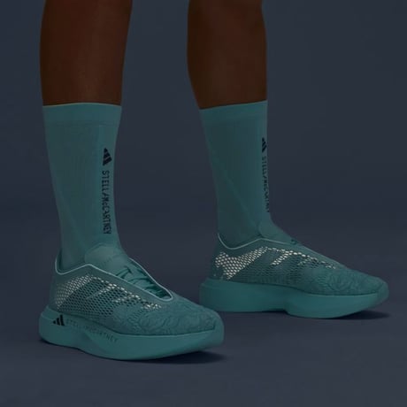 ステラマッカートニー stella mccartney アディダス adidas レースメッシュ上げ底スニーカー 合成繊維 ミントグリーン 正規取扱