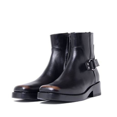 RAF SIMONS ラフシモンズ ハイソールディティールローブーツ チェルシーブーツ カーフスキン ブラック