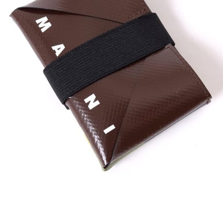 マルニ Marni カードケース PVC ブラウンカモフラージュ