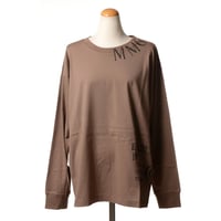 エムエムシックス メゾンマルジェラ MM6 MAISON MARGIELA ナンバリングロングTシャツ コットン ライトブラウン 正規取扱