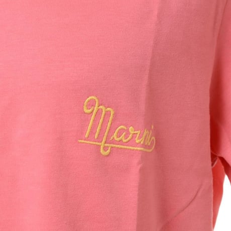 マルニ Marni 3枚入りロゴ半袖カットソー コットンジャージー ホワイトネイビーピンク