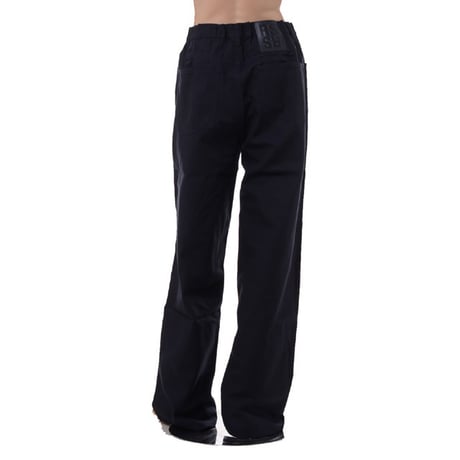 ラフシモンズ RAF SIMONS Skate trousers with elastic in waist ワイドパンツ コットン ダークネイビー