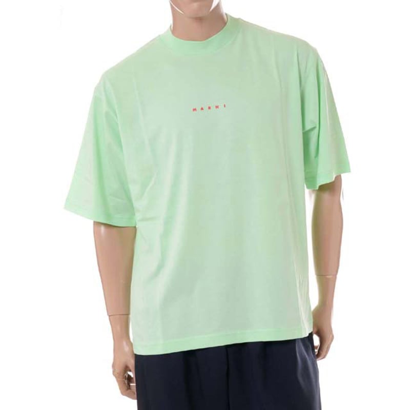 マルニ Marni Tシャツ オーガニックコットン スプリンググリーン 