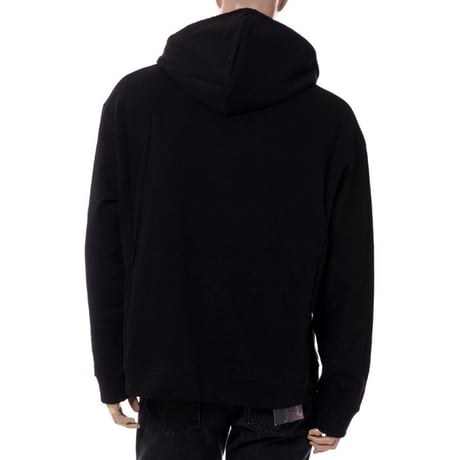 ラフシモンズ RAF SIMONS レギュラーフィットフーディ・パーカー コットン ブラック