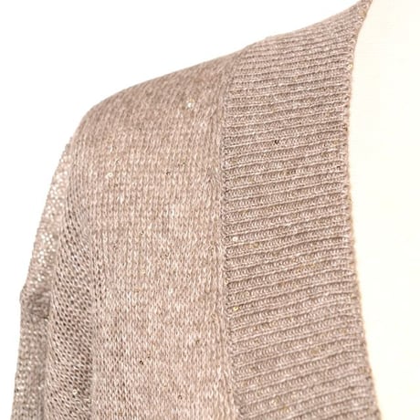 ブルネロクチネリ Brunello Cucinelli Ｖネックセーター 麻 グレージュ