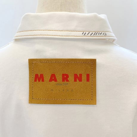 マルニ Marni ショート丈ジャケット コットンストレッチ ホワイト