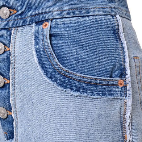 エムエムシックス メゾンマルジェラ MM6 MAISON MARGIELA インサイドアウトストレートジーンズ コットン デニム