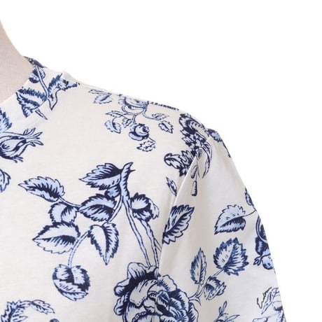 アーデム ERDEM 半袖カットソー コットンジャージー ネイビークリーム