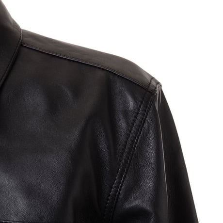 プロエンザスクーラー Proenza Schouler クロップドレザージャケット ラムスキン ブラック
