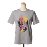 ルシアンペラフィネ Lucien Pellat Finet ８モチーフスカルTシャツ コットン グレー 正規取扱