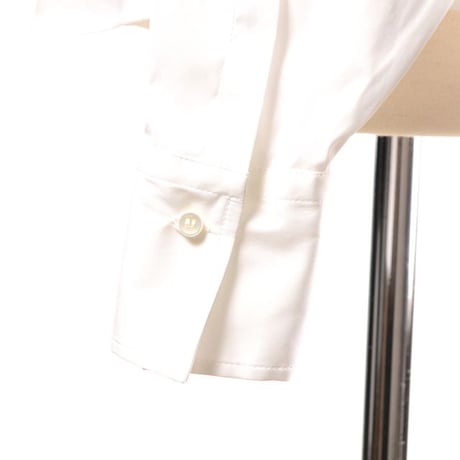 ブルネロクチネリ Brunello Cucinelli モニーレ付きショート丈ブラウス コットンストレッチ ホワイト