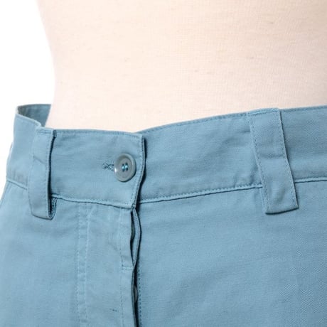 アスペジ ASPESI ハイウエストパンツ コットンリネン シアンブルー