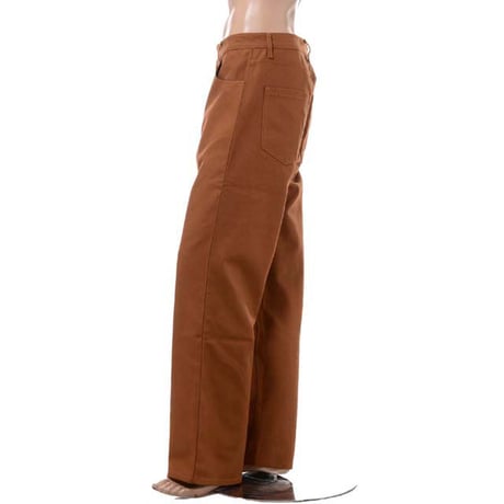 ラフシモンズ RAF SIMONS Wide fit denim workwear pants コットン ダークブラウン