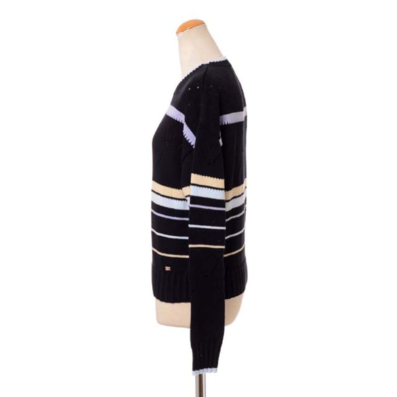 ソニアリキエル SONIA RYKIEL 透かしハート長袖セーター コットン