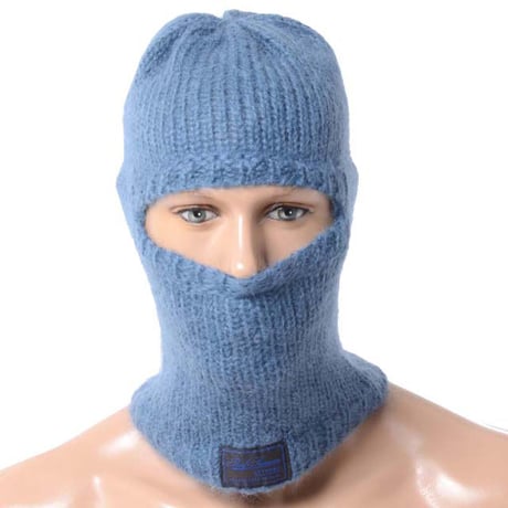 ラフシモンズ RAF SIMONS Mohair balaclava ウール グレイブルー