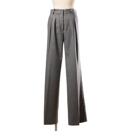 インポートブランド import brand マーロ malo タック使いストレートパンツ ウールストレッチ グレー