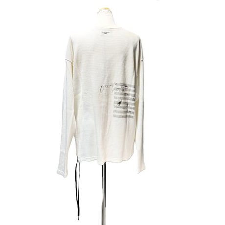 アンドゥムルメステール ann demeulemeester エミルボクシーロングTシャツ ワッフル ホワイト 正規取扱
