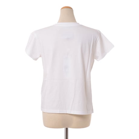 エムエムシックス メゾンマルジェラ MM6 MAISON MARGIELA ロゴ入りTシャツ コットン ホワイト