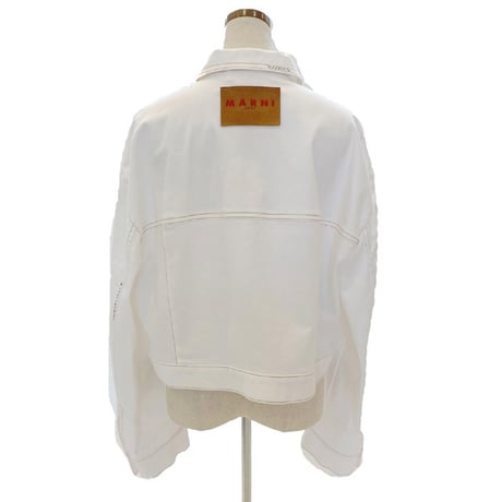 マルニ Marni ショート丈ジャケット コットンストレッチ ホワイト