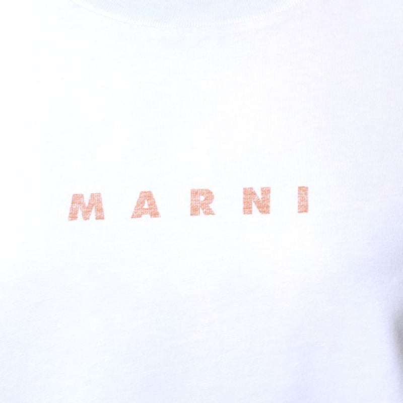 マルニ Marni MARNIロゴ入りTシャツ コットンジャージー ライトブルー