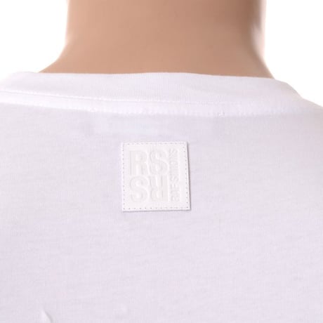 ラフシモンズ RAF SIMONS Big fit T-shirts with R print on front コットン ホワイト