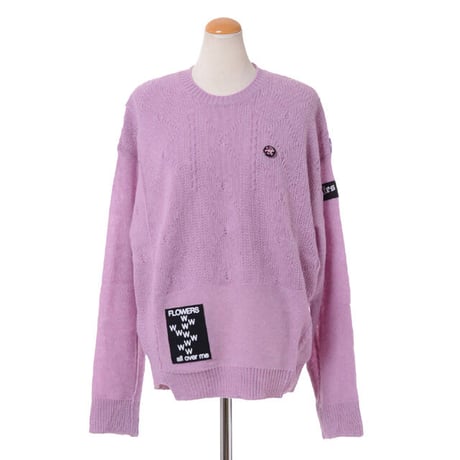 ラフシモンズ RAF SIMONS オーバーサイズドブレイドレリーフロールネックセーター ウール リリア