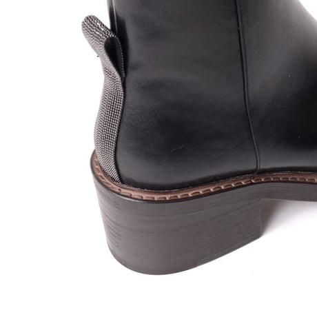 ブルネロクチネリ Brunello Cucinelli モニーレ付きショートブーツ カーフスキン ブラック