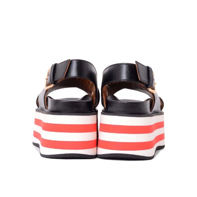 マルニ Marni フスベッドウェッジサンダル レザー・ラバー マルニ Marni フスベッドウェッジサンダル レザー・ラバー