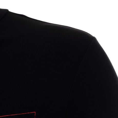 ラフシモンズ RAF SIMONS Turtleneck with Detached print and R embroidery モダールエラスタン ブラック