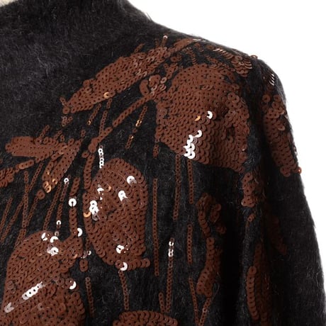 ブルネロクチネリ Brunello Cucinelli ショート丈ハイネックセーター モヘアなど ブラック