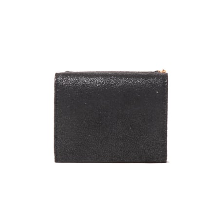 ステラマッカートニー stella mccartney ファラベラチェーン三つ折りお財布 マットシャギーディア ブラックゴールド