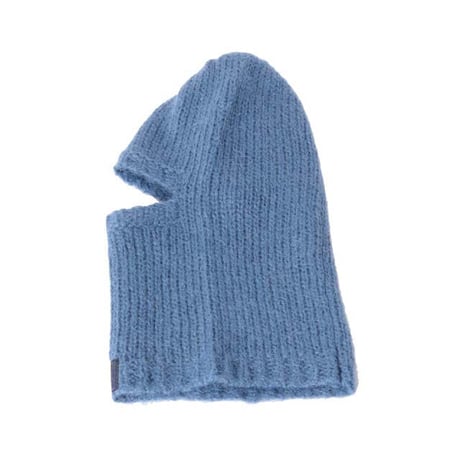 ラフシモンズ RAF SIMONS Mohair balaclava ウール グレイブルー