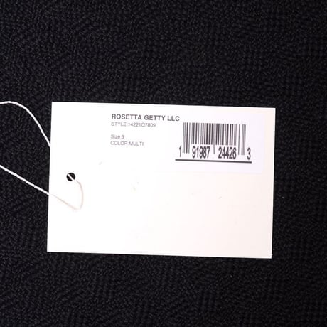 ロゼッタゲッティ ROSETTA GETTY 金ボタン長袖ペプラムブラウス シルクサテン プリント