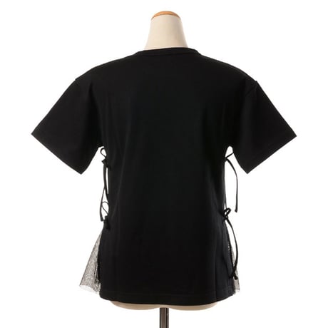 レキサミ rekisami サイドメッシュTシャツ コットンなど ブラック