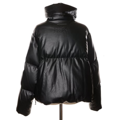 エムエムシックス メゾンマルジェラ MM6 MAISON MARGIELA ダウンジャケット エコレザー ブラック