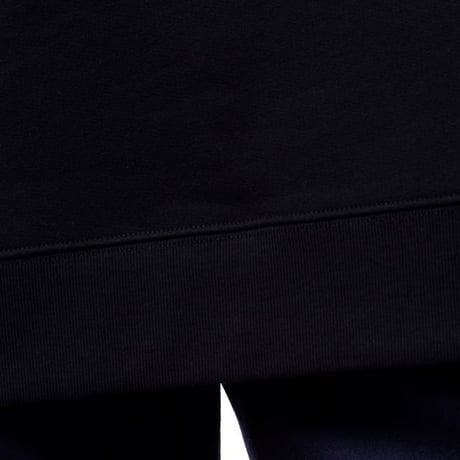 RAF SIMONS ラフシモンズ ショルダーパッチプリントオーバーサイズスウェットトレーナー コットン ブラック