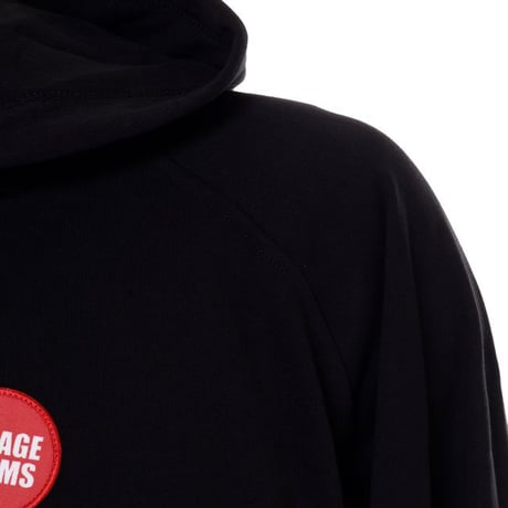ラフシモンズ RAF SIMONS ティーンエイジ・ドリームスアンドテキストパッチ・オーバーサイズドパーカー コットン ブラック