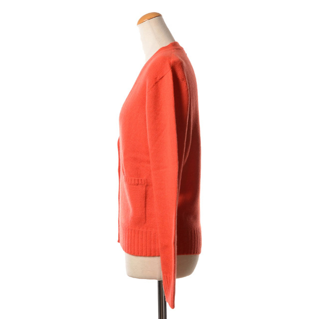 アニオナ AGNONA Vネックカーディガン カシミア ブラッドオレンジ