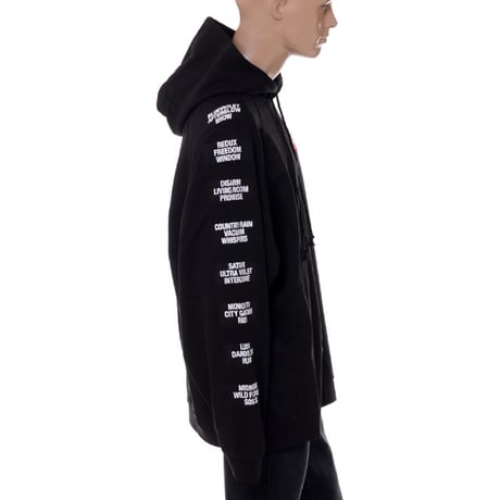 ラフシモンズ RAF SIMONS ティーンエイジ・ドリームスアンドテキストパッチ・オーバーサイズドパーカー コットン ブラック