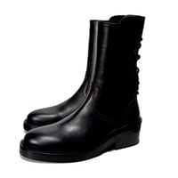 アンドゥムルメステール ann demeulemeester 後ろレースアップブーツ レディース レザー ブラック 正規取扱