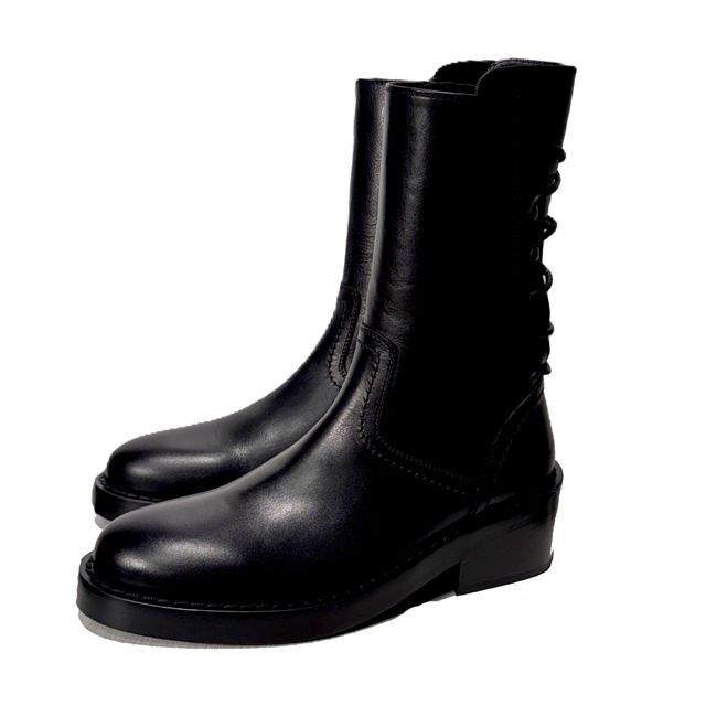 アンドゥムルメステール ann demeulemeester 後ろレースアップブーツ