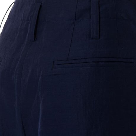 ダウェイ DAWEI タック使いストレートパンツ リネンコットンなど ネイビー