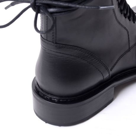 アンドゥムルメステール ann demeulemeester レースアップショートブーツ 牛革 ブラック