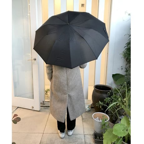 ギドゥジャン Guy de jean 紳士用折り畳み傘 ポリエステルなど ブラック