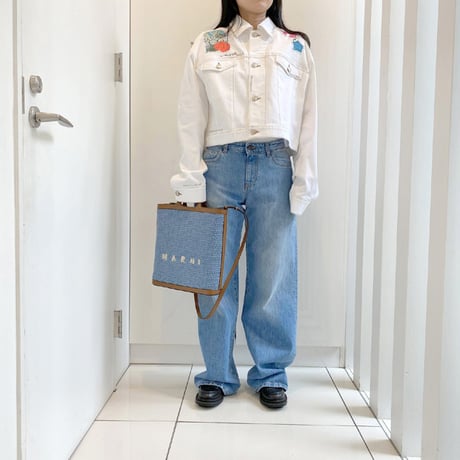マルニ Marni ショート丈ジャケット コットンストレッチ ホワイト